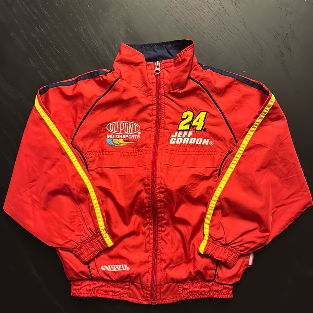Vintage Jeff Gordon du pont Motorsports nascar zip up jacket size 5/6